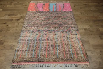 Artisan Handmade Authentic Moroccan Rug with Colorful Patterns 6x10