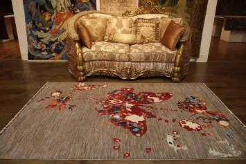 Artistic Floral Rug Bringing Dynamic Style to Your Living Room 5x8