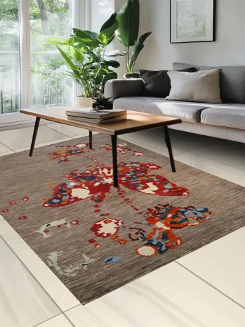 Artistic Floral Rug Bringing Dynamic Style to Your Living Room 5x8