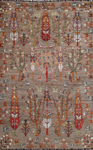 Vegetable Dye Kazak Handmade Area Rug 5x7