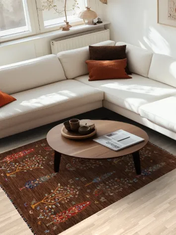 Vegetable Dye Kazak Handmade Area Rug 5x6