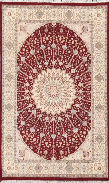 Vegetable Dye Tabriz Handmade Area Rug 4x6