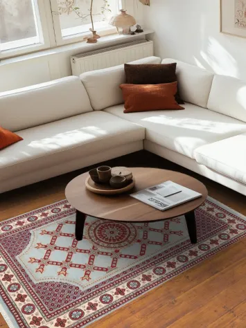 Vegetable Dye Aubusson Wool Area Rug 5x7