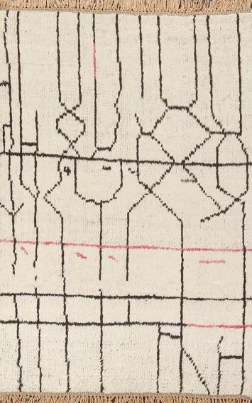 Tribal Moroccan Handmade Area Rug 4x6