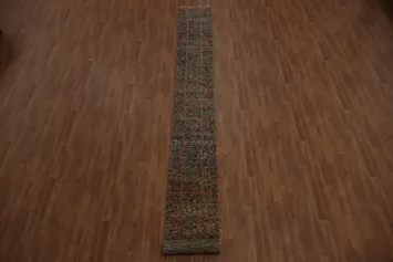 Handmade Moroccan Wool Runner Rug 2x17