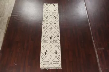 Tribal Moroccan Handmade Runner Rug 3x11