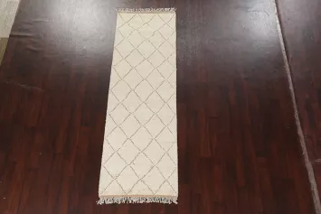 Trellis Moroccan Handmade Runner Rug 3x9