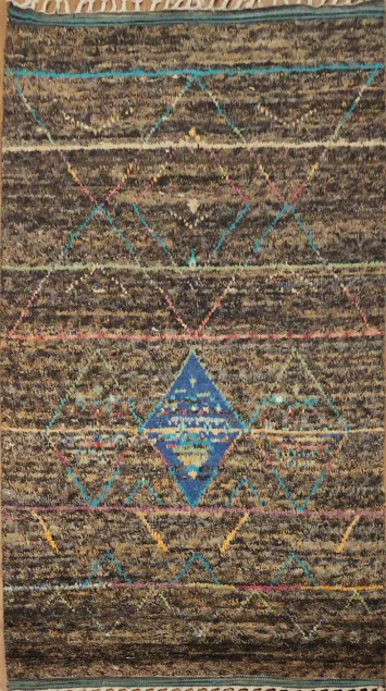 Handmade Moroccan Oriental Area Rug 5x9