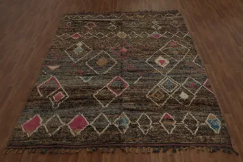 Transform Your Space with Geometric Moroccan Area Rug 8x11