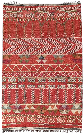 Wool Moroccan Handmade Area Rug 7x11