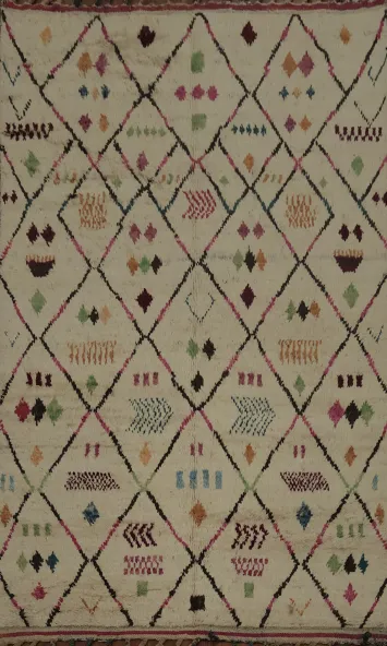 Tribal Moroccan Handmade Area Rug 6x10