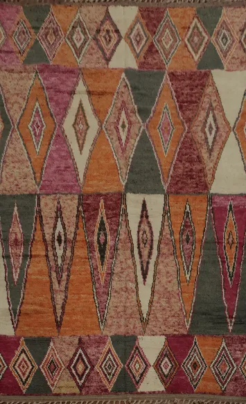 Eclectic Decor Moroccan Area Rug 8x11 Featuring Bold Geometric Impressions