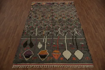 Handmade Moroccan Wool Area Rug 7x11