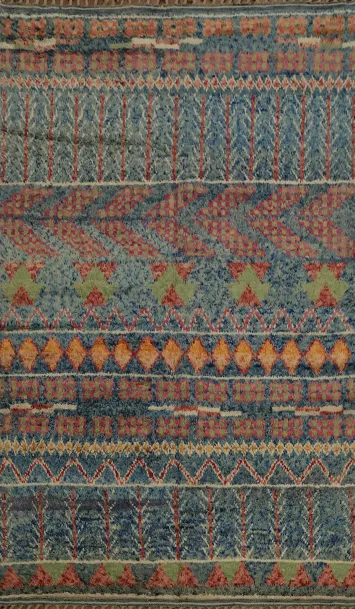 Dynamic Artisan Moroccan Area Rug 7x11 with Intricate Patterns