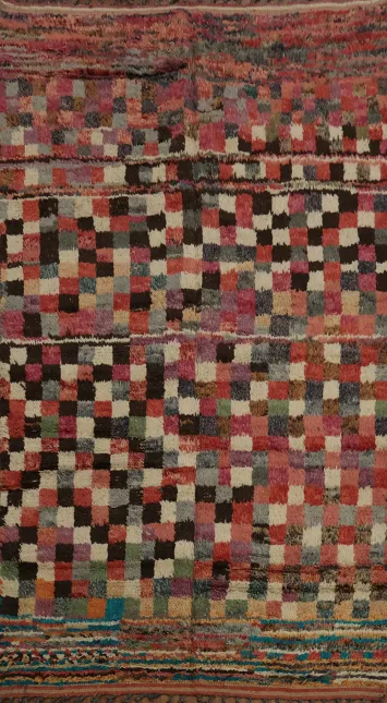 Checkered Moroccan Handmade Area Rug 6x10