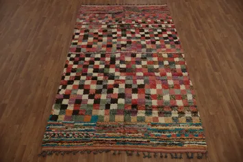 Checkered Moroccan Handmade Area Rug 6x10