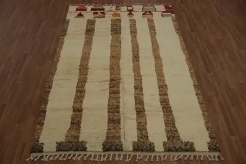 Tribal Handmade Decorative Moroccan Wool Area Rug 7x11