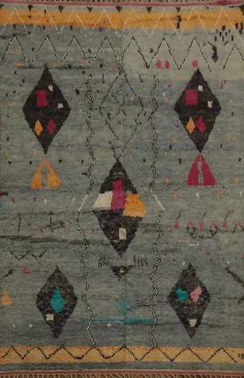 Artisan Geometric Moroccan Area Rug 8x11 Adds Colorful Flair to Rooms