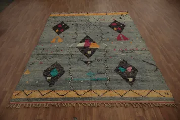 Artisan Geometric Moroccan Area Rug 8x11 Adds Colorful Flair to Rooms