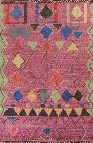 Geometric Moroccan Handmade Area Rug 9x13