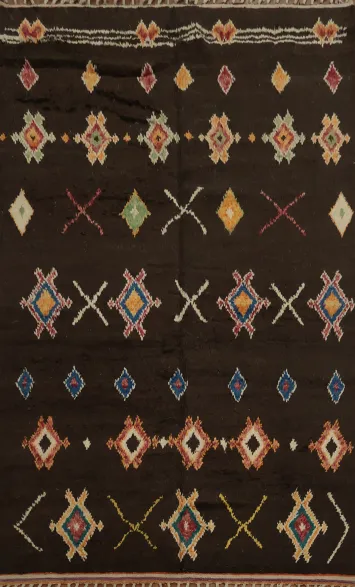 Geometric Moroccan Handmade Area Rug 7x11