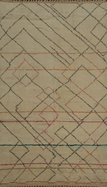 Wool Moroccan Handmade Area Rug 7x11