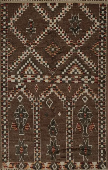 Add Warmth to Your Space Brown Moroccan Area Rug 8x10