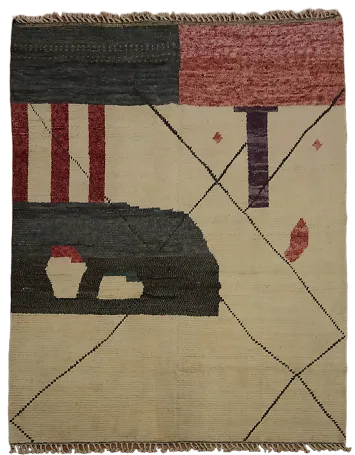 Handmade Moroccan Wool Area Rug 8x10