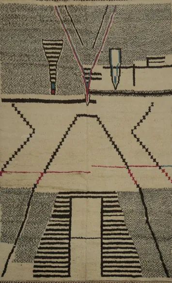 Handmade Moroccan Wool Area Rug 9x13