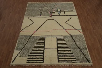 Handmade Moroccan Wool Area Rug 9x13