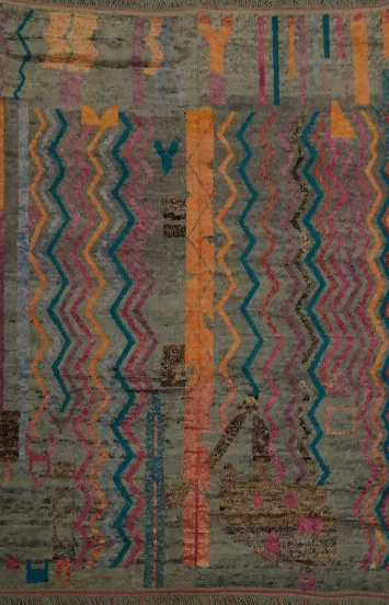 Chevron Moroccan Oriental Area Rug 8x11