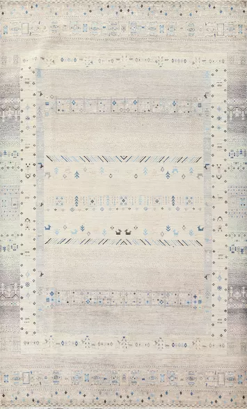 Vegetable Dye Gabbeh Kashkoli Wool Area Rug 7x10