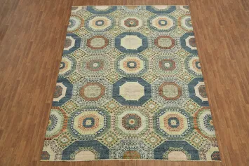 Rich Patterns Mamluk Khotan Octagonal Motifs Rug 9x12