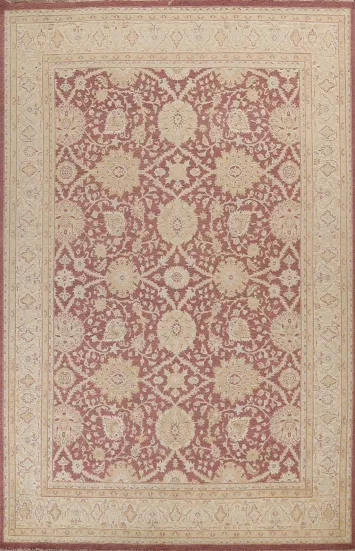 Floral Oushak Chobi Handmade Wool Rug 9x12