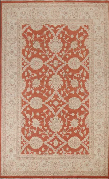 Floral Peshawar Chobi Handmade Area Rug 6x10