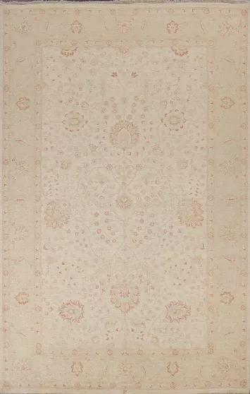 Floral Peshawar Chobi Handmade Area Rug 7x10