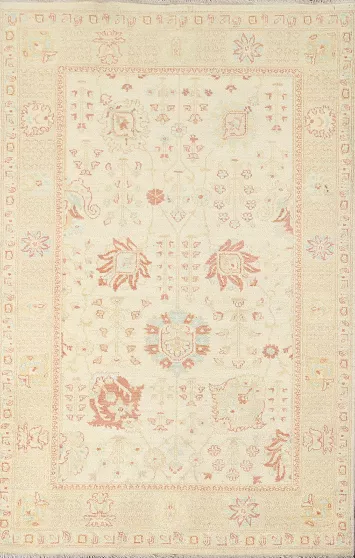 Vegetable Dye Peshawar Chobi Oriental Area Rug 4x6