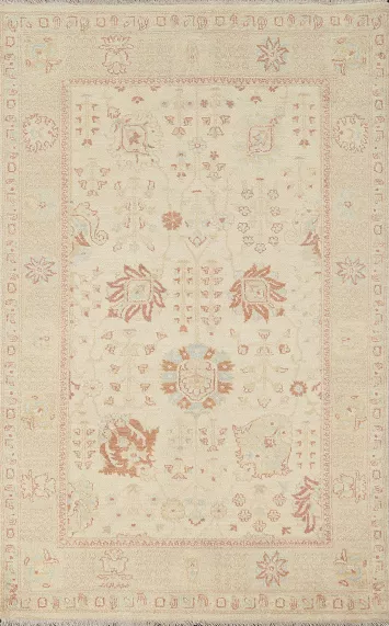 Vegetable Dye Peshawar Chobi Handmade Area Rug 4x6