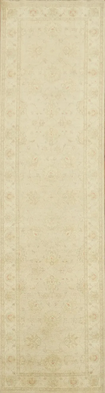 Vegetable Dye Peshawar Chobi Wool Runner Rug 3x10