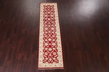 Vegetable Dye Peshawar Chobi Oriental Runner Rug 3x10