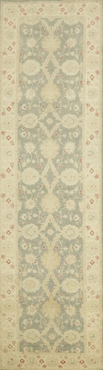 Vegetable Dye Peshawar Chobi Oriental Runner Rug 3x10