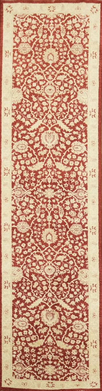 Vegetable Dye Peshawar Chobi Handmade Runner Rug 3x10