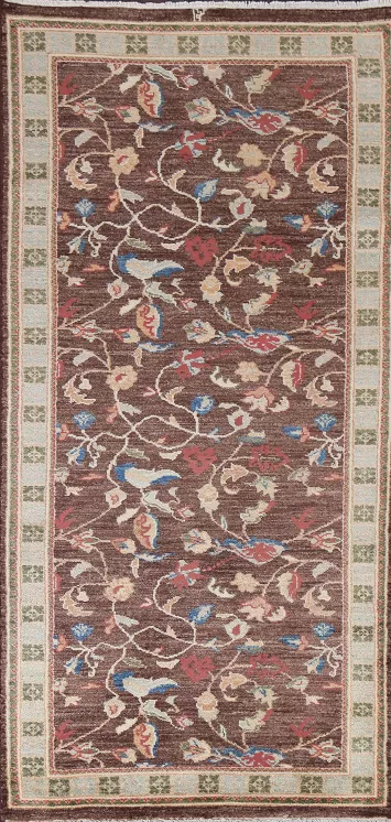 Vegetable Dye Ziegler Handmade Runner Rug 3x7