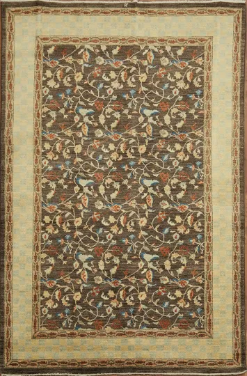 Vegetable Dye Peshawar Chobi Handmade Area Rug 6x9
