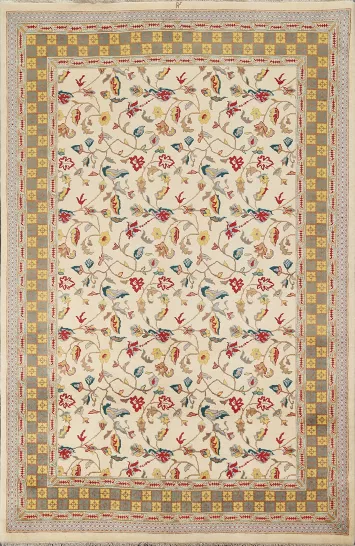 Vegetable Dye Ziegler Handmade Wool Area Rug 6x8