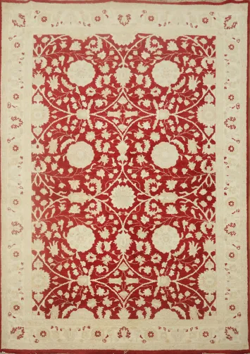 Vegetable Dye Peshawar Chobi Wool Area Rug 5x8