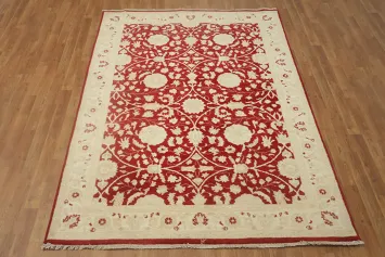 Vegetable Dye Peshawar Chobi Wool Area Rug 5x8