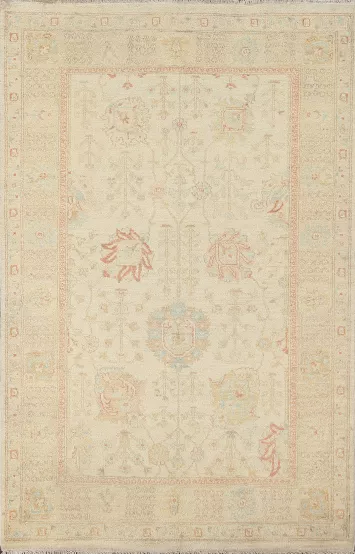 Vegetable Dye Peshawar Chobi Handmade Area Rug 4x6