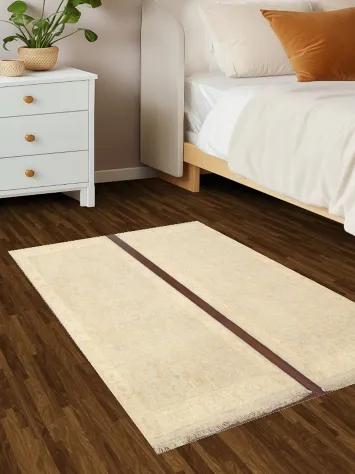 Set of 2 Vegetable Dye Peshawar Chobi Handmade Wool Rug 3x4