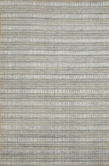 Striped Contemporary Wool Area Rug 5x8